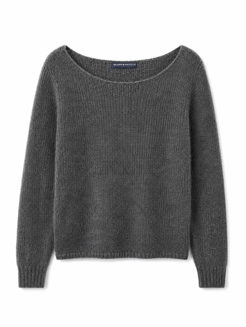 Brandy Melville NWT Gray Mohair Blend Oversized Knit Sweater One Size